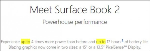 Surface Book 2 của Microsoft được hứa hẹn có thời lượng pin "lên đến" 17 tiếng